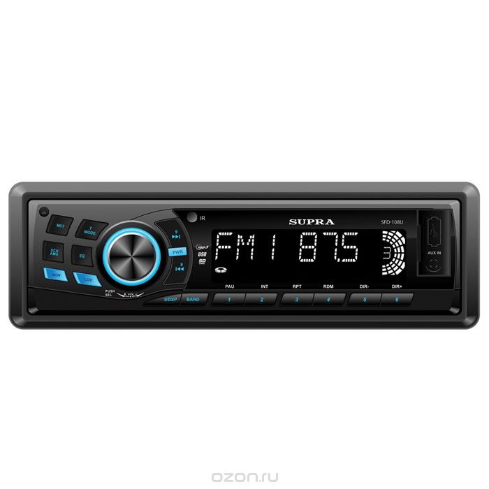 Supra SFD-108U, Black автомагнитола MP3